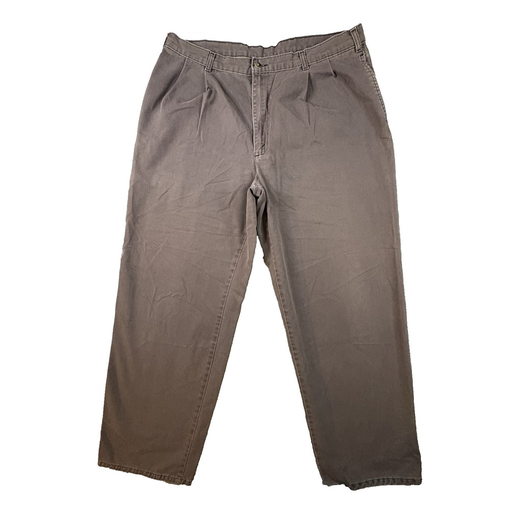VTG 90s Dockers Men's 38x29 Brown Pleated Classic Fit Chino Pants Made in USA